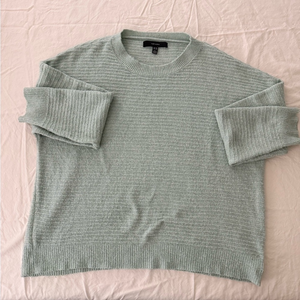 Vero Moda Womens Soft Seablue Crewneck Sweater